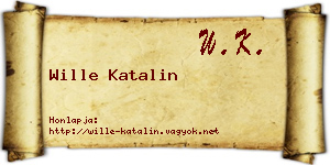 Wille Katalin névjegykártya